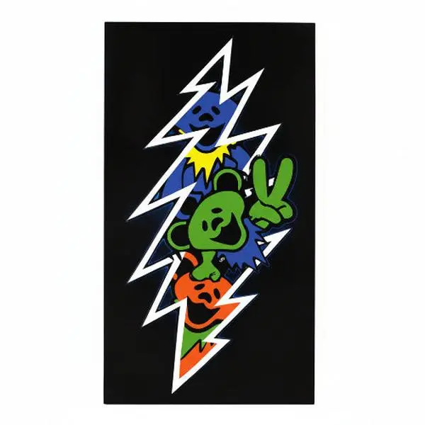 Grateful Dead - Peace Bear Bolt Sticker