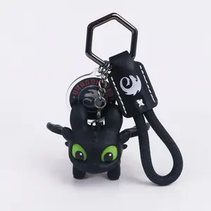 New Glowing Dragon Keychain 3D Movable Doll Coole Pendant Multifunctional Phone Car Key Chain Car Ornament Ideal Christmas Gift