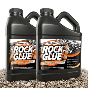 Mulch Glue for Landscaping, 68 oz Fast-Drying & Weather-Resistant Clear Rock Glue, Non-Toxic Landscape Glue Spray for Rocks, Mulch, Pea Gravel & Pebbles(34 oz ×2)