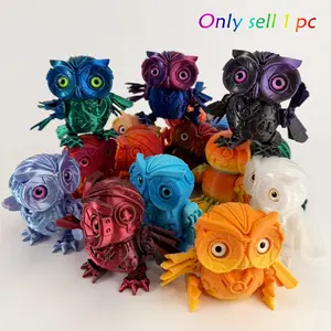 3D Printed Mecha Owl Model, Multiple Colors, Home Indoor Outdoor Desktop Decoration, Holiday Party Birthday Table Decor Gift