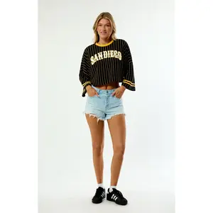 WILD COLLECTIVE Women's San Diego Sport Long Sleeve Cropped T-Shirt