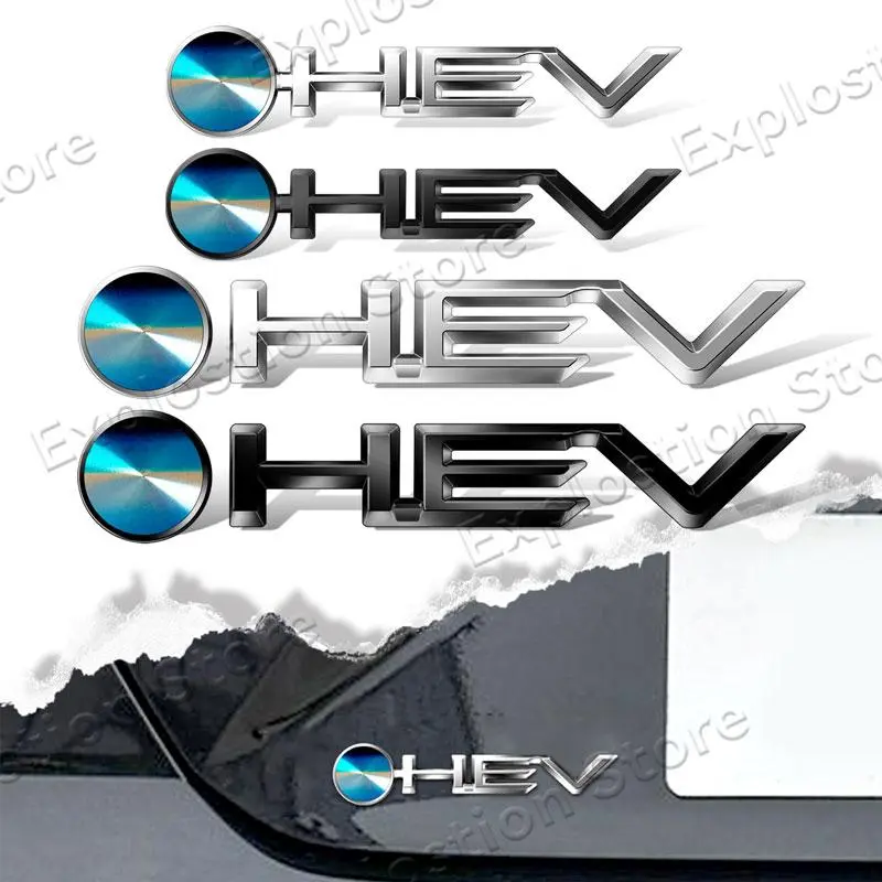 2026 New Car 3D ABS Plastic HEV Logo Emblem Fender Trunk Rear Tail Bumper Badge Sticker For Toyota Camry Corolla Highlander Prius Hilux For your Cars