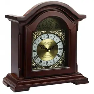 Bedford Clock Collection  Redwood Mantel Clock with Chimes