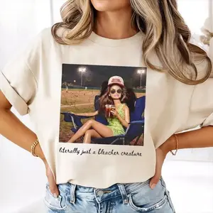 Comfort Colors Funny Doll Bleacher Creature Baseball Mom Doll Drinking Iced Coffee Game Day Vintage Graphic T-shirt, Casual Tee Apparel Made In The USA		