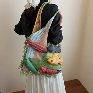 Women's Large Capacity Woven Tote Bag - Textured Commuter Bag, Lightweight Plain Waterproof Leather Shoulder Handbag for Summer Beach, Daily Commute