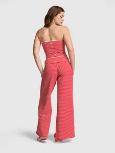 PINK All-Day Cotton™ Foldover Wide-Leg Pants