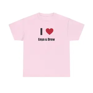 I Love / Heart Enya + Drew Emergency Intercom Logo Unisex Heavy Cotton Tee Shirt