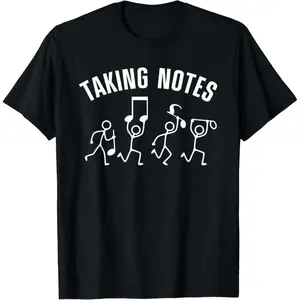 Funny Music Art For Men Women Musical Note Gag Music Lover T-Shirt Graphic tees