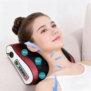 Neck and back massager, cervical massager, bidirectional finger pressure rotation massage to relieve pain, deep tissue kneading massage, a massage pillow gift for mom/dad/lady/man