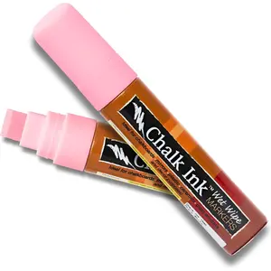 Chalk Ink Chalkboard Markers - Broad Tip Professional Liquid Chalk Markers - Long Lasting Colors & Easy to Clean (15mm, Piggy Bank Pink)