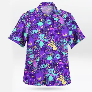 2026 Hot Hawaiian Sets PKM [FREESHIP] Fresh Summer – Youthful – Bold with the Shadow Ball PKM Hawaiian Shirt – Ghost Type Vibes for Summer Style