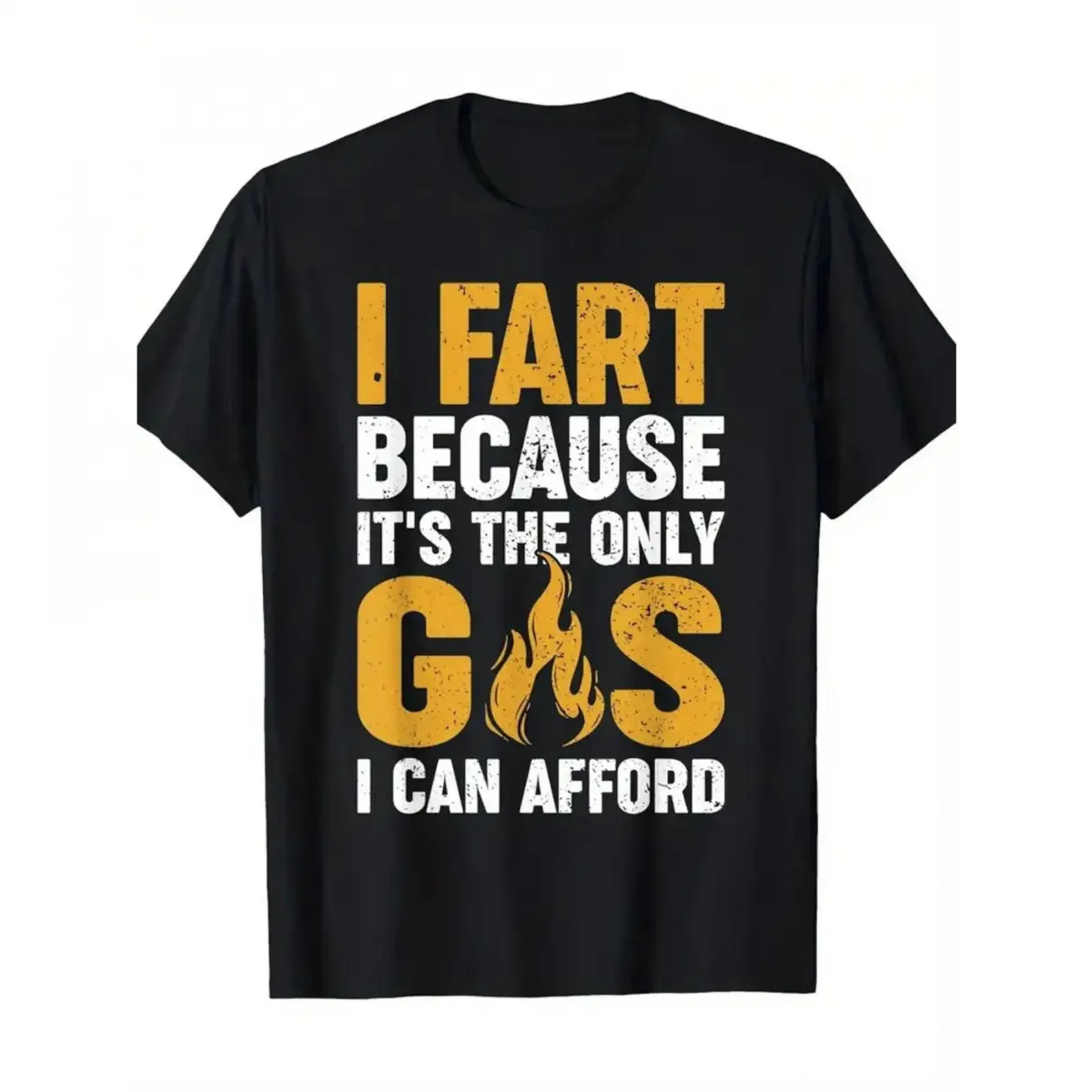 Men'S 100% Cotton Graphic T-Shirt - "I Fart Because It'S the Only GIS I Can Afford" Funny Print, Casual Round Neck Short Sleeve Tee, Breathable & Cool for Summer Outdoor Activities, Perfect Gift Idea, Summer Tshirt |       Casual Style |       Cotton Fabr