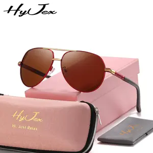 HyJex Unisex Casual Luxury Polarized Aloy Oval Classic Frame Artistic Driving Sunglasses UV400