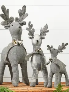 Country Fabric Reindeer - Set of 3