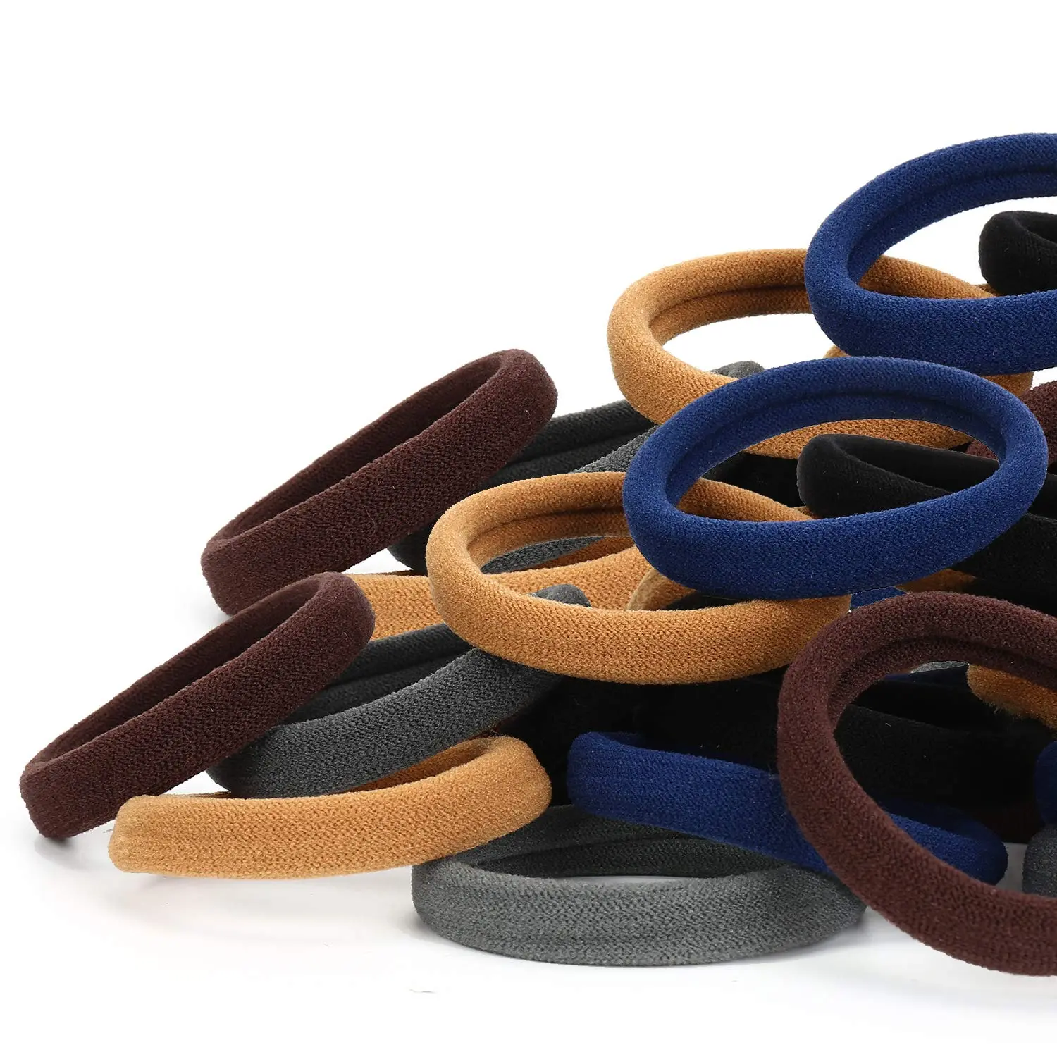 【NOT FOR SALE】TwiceBeauty 1PCS Rondom Color Thick Seamless Hair Ties for Curly Heavy and Long Hair Essential Convenient Elastic Hair Accessory Scrunchie