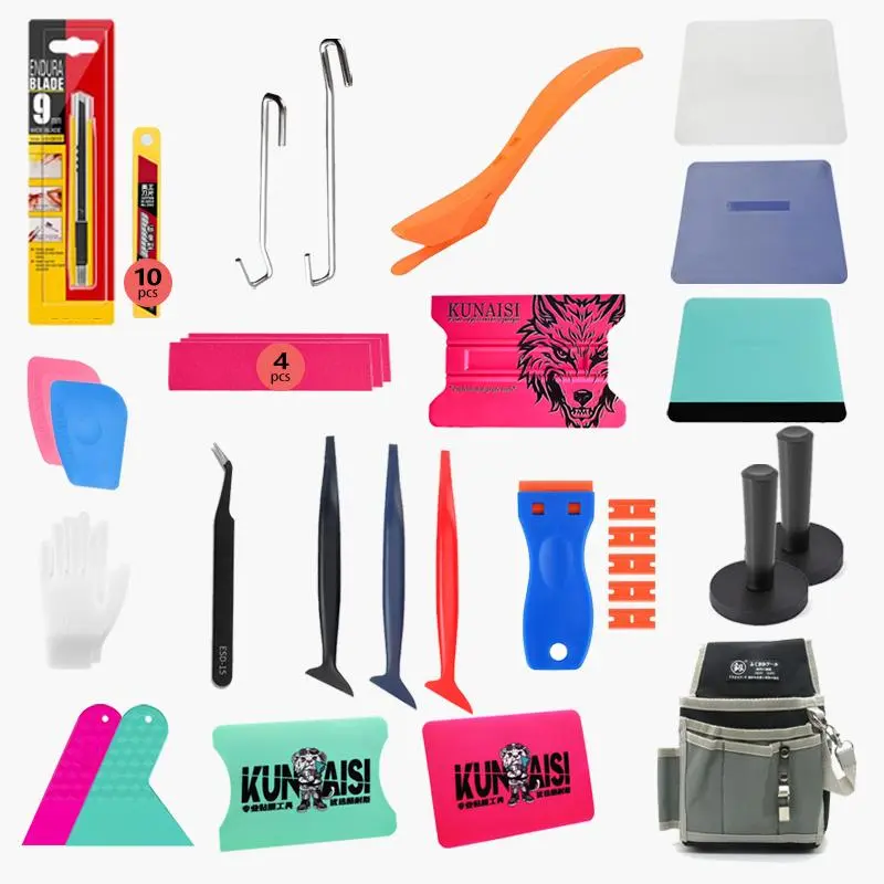 Car Window Tint Tool Kit, Professional Car Window Tint Tool Set, Car Window Tinting Tool, Car Exterior Accessories, Tough Scraper