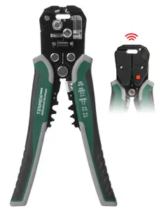 TESMEN TWS-322 Auto-Adjusting Wire Stripper - 4-in-1 Smart Tool with Voltage Detection, Crimping & Cutting for 10-24 AWG Cables