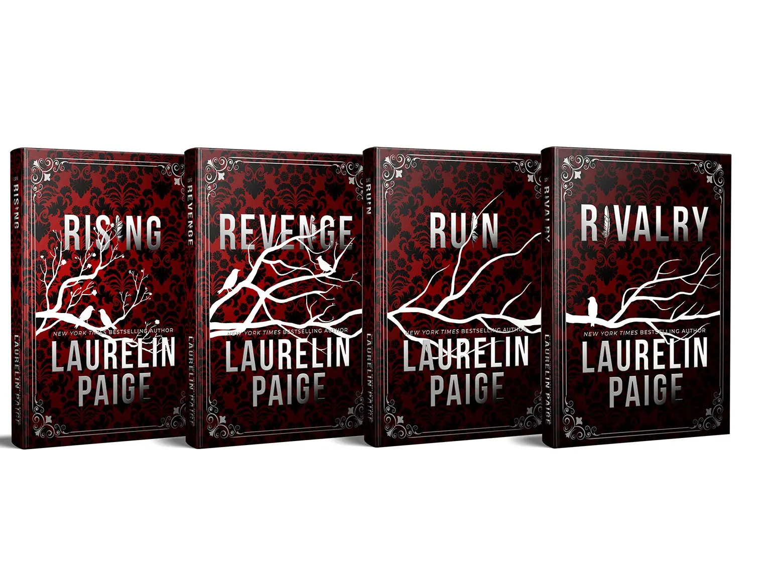 Slay the Complete 4 Book Series by Laurelin Paige in Silver Foiled Hardcover, Black Sprayed Edges and Art