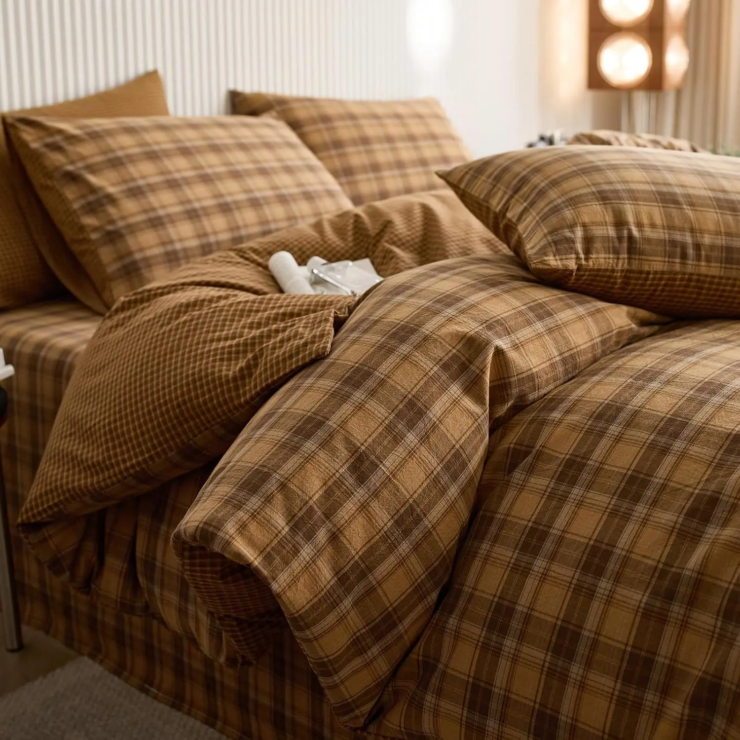 L02# Yellow Brown Plaid