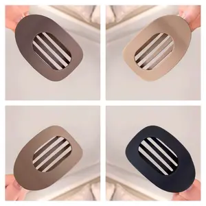 4 Packaging Solid Color Flat Hair Clips Set-Minimalist Acrylic Barrettes for Women,No-Crease, Daily & Party Styling Accessories,Strong Hold Claw Clips for Thick or Thin Hair | Elegant