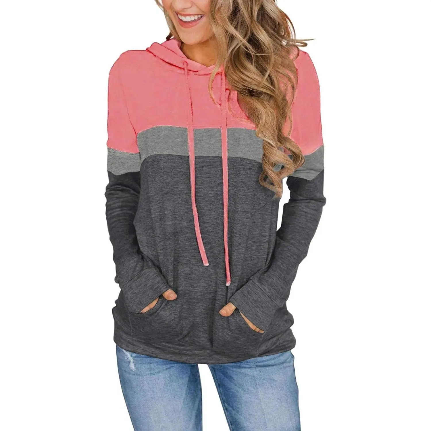 Womens Tops Long Sleeve Hoodies Fall Clothes Fashion Sweatshirts Trendy Casual Shirts Tunics S-XXL
