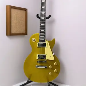 Gold Top guitar with chrome Hardware HHpickup mahogany neck 6String