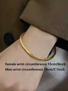 Stainless Steel Open Bangle Bracelet, Elegant Minimalist Cuff Bangle, Fashionable Plain Design, Elegant Women's Accessory for Daily Wear & Parties, Perfect Gift Idea