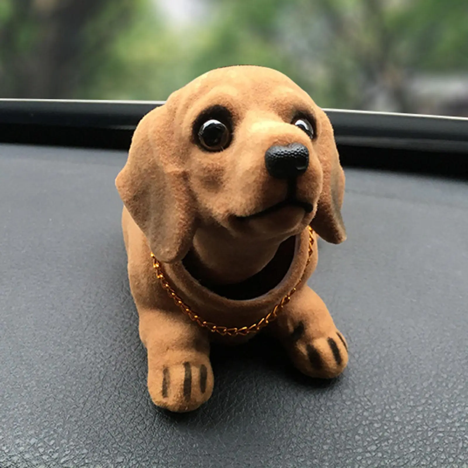 Shaking Head Dog Ornament Mini Resin Bobble Head Dog Figure Home Decor Cute Nodding Heads Dog Car Interior Decoration Dog Pig