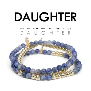 DAUGHTER Morse Code Stacking Bracelet Set