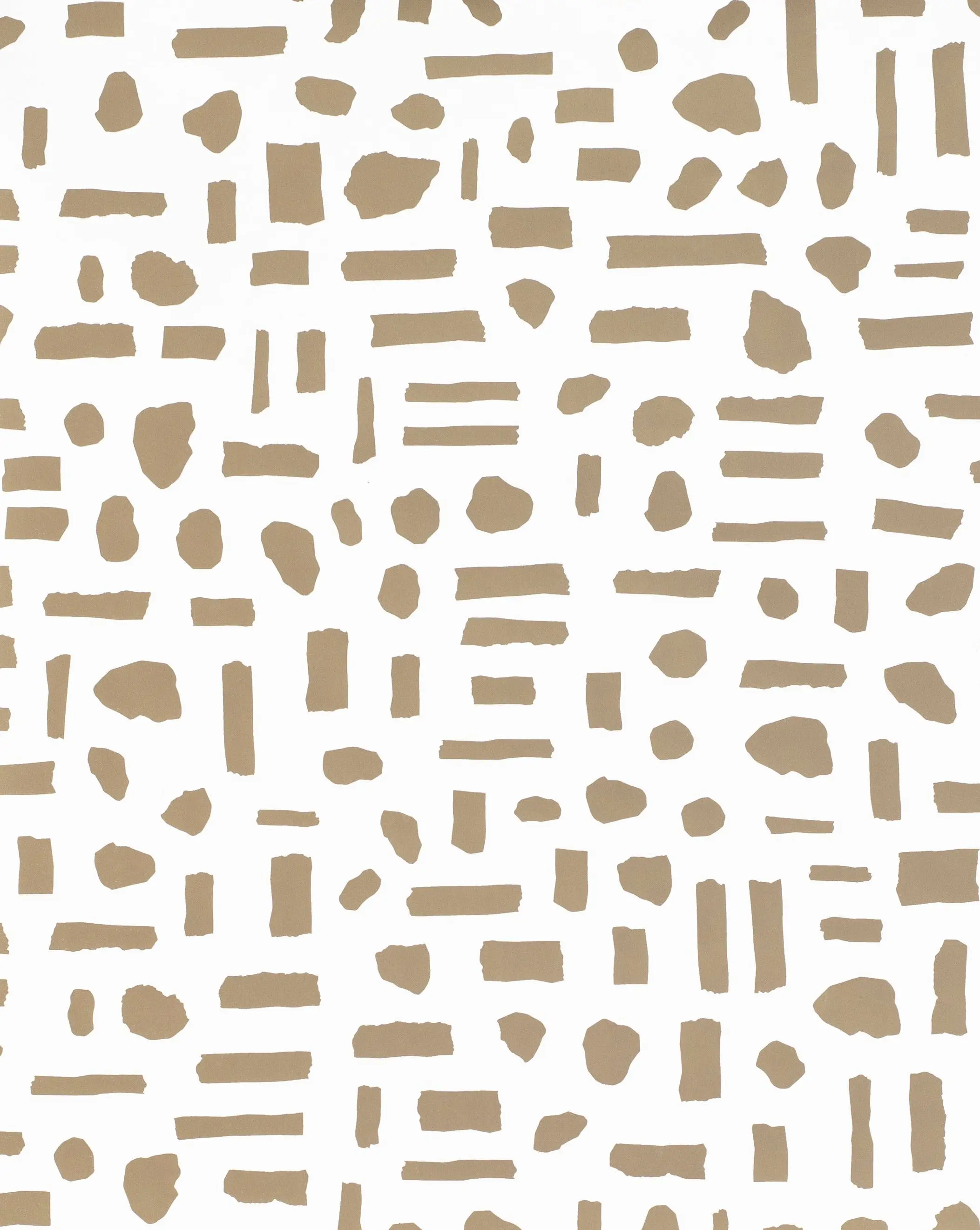The Pearl - Gold on Cream - Commercial Wallpaper