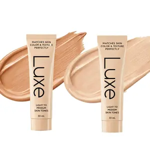 2PCS Luxe Color Changing Foundation for Women – Instantly Adapts to Your Skin Tone – Buildable Light-to-Medium, Medium Dark-to-Dark, Coverage – 12-Hour Wear – Natural Dewy Finish