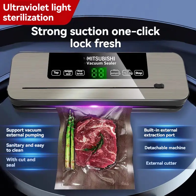 Vacuum sealing machine integrated dry and wet food packaging machine vacuum sealing machine small household preservation machine