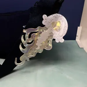Jellyfish Hair Claw Clip – Iridescent Floating Sea Creature in Assorted Colors