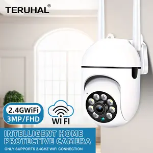 3mp HD Indoor Security Camera, Two-Way Audio, Wireless, Panoramic Rotation, 4x Zoom, Wi-Fi, Motion Tracking, Color Night Vision, USB Powered