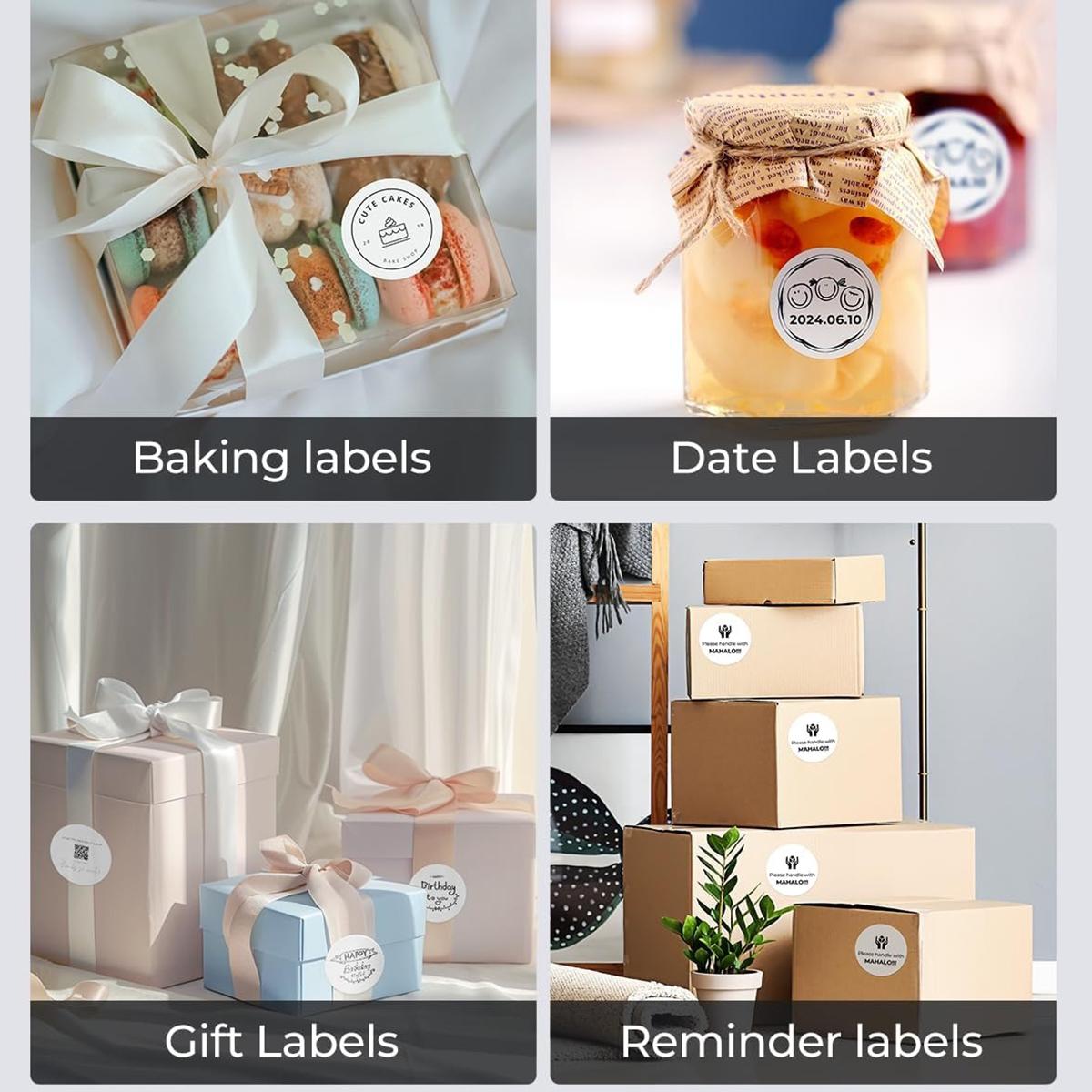 2 Inch Round Thermal Sticker Labels(50mm)- 150 Sheets/Roll, Self-Adhesive Direct Thermal label Paper For P50/M110/M220/D100/D200/X4 Printers, Circle Stickers For Reatil Thank You Tags, Food Jars & Gift Packaging