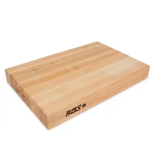 John Boos Maple Wood Edge Grain Cutting Board for Kitchen Prep, 18" x 12" x 2.25" John Boos Maple Wood Edge Grain Cutting Board for Kitchen Prep, 18" x 12" x 2.25"