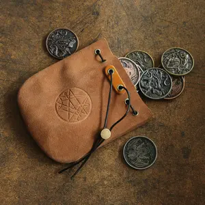 Lovecraftian Drawstring Suede Pouch - Classic Design with Drawstring Closure, Ideal for Collectibles and Accessories