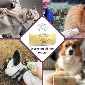 SleekEZ Dog Brush for Shedding & Grooming, Deshedding Tool for Short & Long Haired Dogs, Dog Comb, 5 Inches Long, 4oz Weight