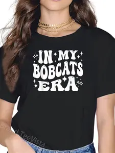 100% Cotton Unisex In My Bobcats Era - Funny Bobcat Supporters, School Mascot T-Shirt