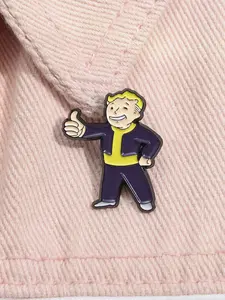 Fallout Series Badge, Vintage American Post-Apocalyptic Style, Nuclear Cola Bottle Cap Vault Boy Symbol, Suitable for Fallout Players & Fans