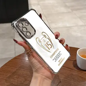 Champions M-Madrid Phone Case Cellphone Casing Suitable for Samsung Galaxy S26 S25 S24 A57 A37 A07 A26 A36 A55 A35 A06 A16 A05 A14 A24 A34 A54 A15 A05S A25 A04e A04 S23 S22 S21 FE Ultra Plus Edge 4G 5G Anti Fall Transparent Soft Back Cover