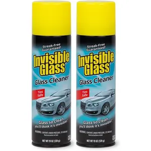 Invisible Glass 91164-2PK 19-Ounce Foam Cleaner for Auto and Home for a Streak-Free Shine, Deep Cleaning Foaming Action, Safe for Tinted and Non-Tinted Windows, Ammonia Free, Pack of 2