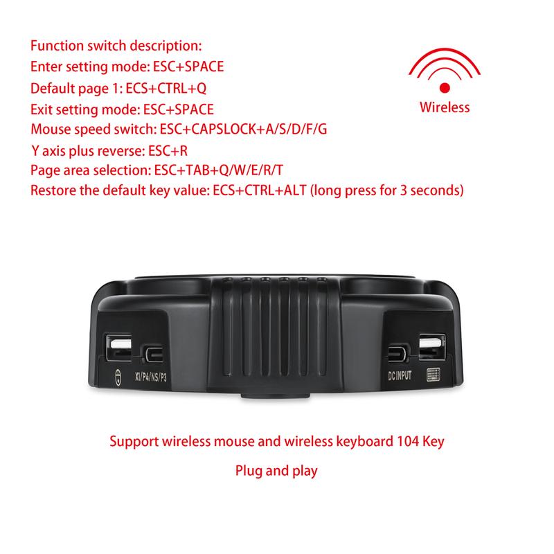 C91 AimBox Keyboard Mouse Adapter for PS4/Xbox/Switch | 0.8ms Ultra-Low Latency MnK Converter | Plug & Play FPS/RTS Gaming for Warzone/Apex Legends/R6 Siege | Dual-Chip Stability