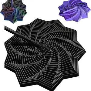 Donggun 3D Printed Rotating Spiral Stress Relief Sensory Toy - Rotating Shape, Colorful Spin, 10+ Years (10-12 Years Included), Ideal for ADHD/Autism, Holiday/Birthday Gifts (Random Colors)