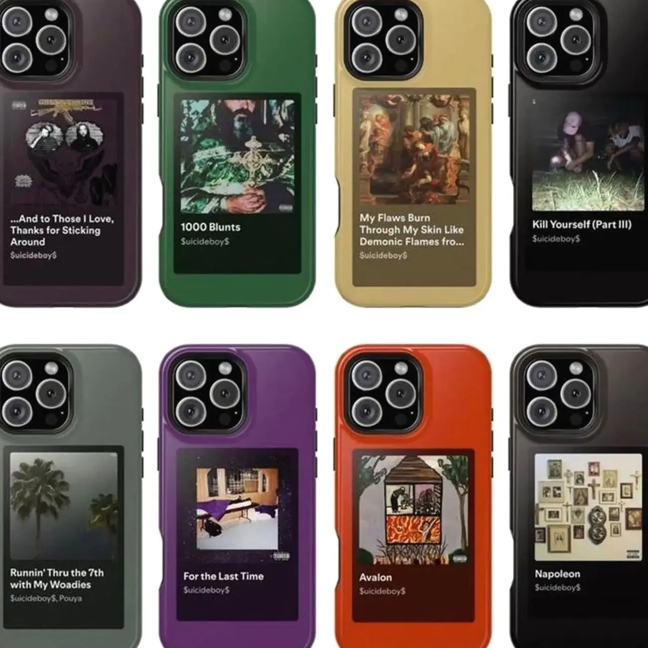 New Release uicide.boys Phone Case – 1000 Blunts, And to Those I Love, Runnin' Thru the 7th, My Flaws Burn, Avalon, Napoleon – G59 Aesthetic Cover for iPhone 17 Pro Max-SE & SS Galaxy 039