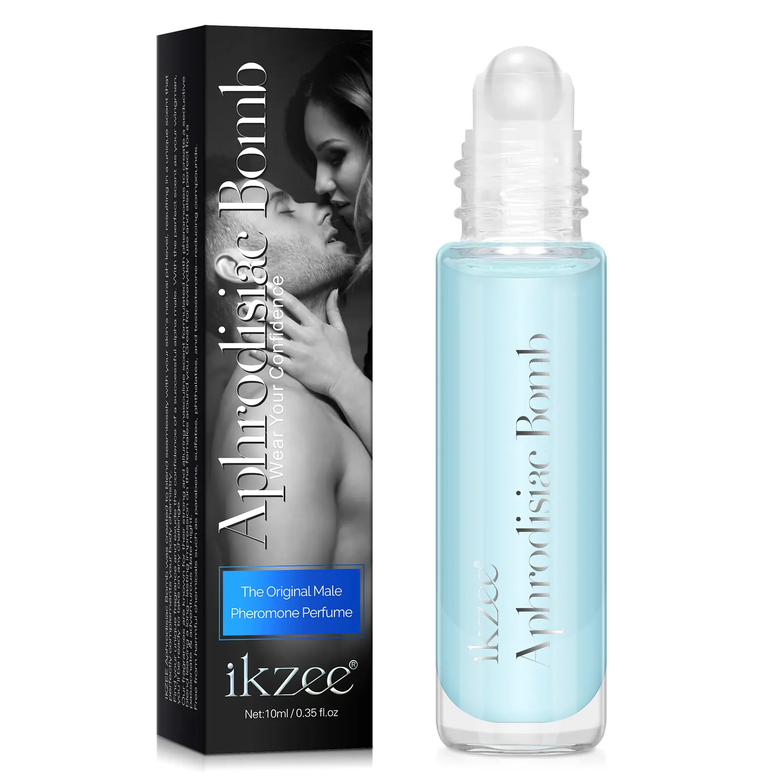 Ikzee Men's Perfume Roll-On 10ML, Masculine Fragrance, Fragrance Rollerballs, fragrances and perfumes, Carefully Picked Scents, Natural Plant Extracts, Long-Lasting Fragrance, Everyday Fragrance, Apply Behind Ear, Neck, Collarbone, Wrist, Fragrance Gift