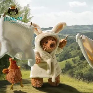 Bartholomew Bear in Bunny Robe Plush – Adorable Cuddly Teddy Bear, Easter Basket Gift for Children, Girlfriend & Plush Lovers