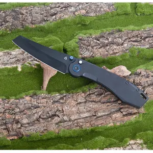 Folding Pocket Knife, D2 Steel Blade and Black G10 Handle, Small EDC Knife with Pocket Clip for Camping Hiking Outdoor Gifts