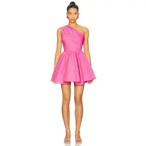 SAU LEE Jo Dress in Fuchsia