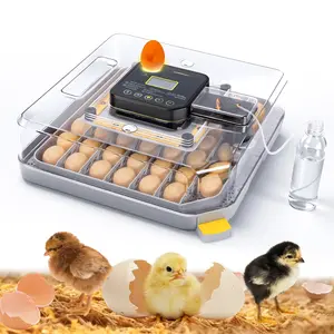 Incubators for Hatching Eggs, 48 Egg Incubator with Automatic Egg Turning, Temperature & Humidity Control, Egg Candler, Automatic Water Filling and Day Counter for Eggs Hatching